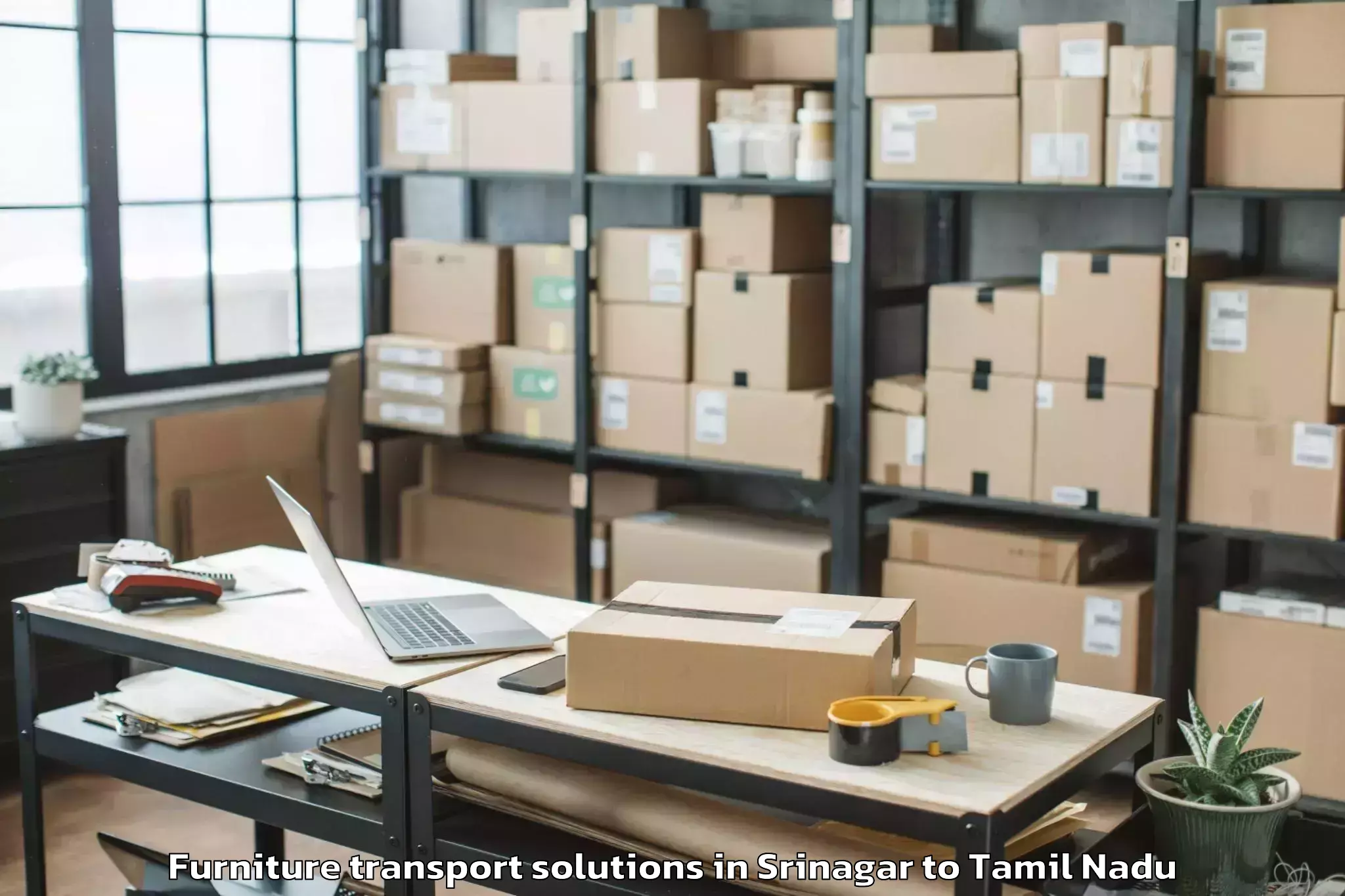 Efficient Srinagar to Karaikkudi Furniture Transport Solutions